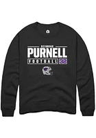 Desmond Purnell Rally K-State Wildcats Mens NIL Stacked Box Long Sleeve Crew Sweatshirt
