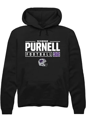 Desmond Purnell Rally K-State Wildcats Mens NIL Stacked Box Long Sleeve Hoodie