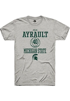 Julia Ayrault  Michigan State Spartans Ash Rally NIL Sport Icon Short Sleeve T Shirt