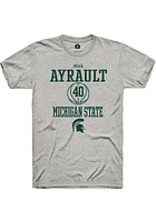 Julia Ayrault  Michigan State Spartans Ash Rally NIL Sport Icon Short Sleeve T Shirt