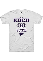 Isaac Koch  K-State Wildcats White Rally NIL Sport Icon Short Sleeve T Shirt