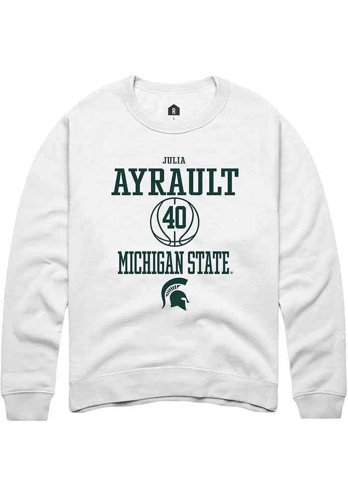 Julia Ayrault Rally Michigan State Spartans Mens NIL Sport Icon Long Sleeve Crew Sweatshirt