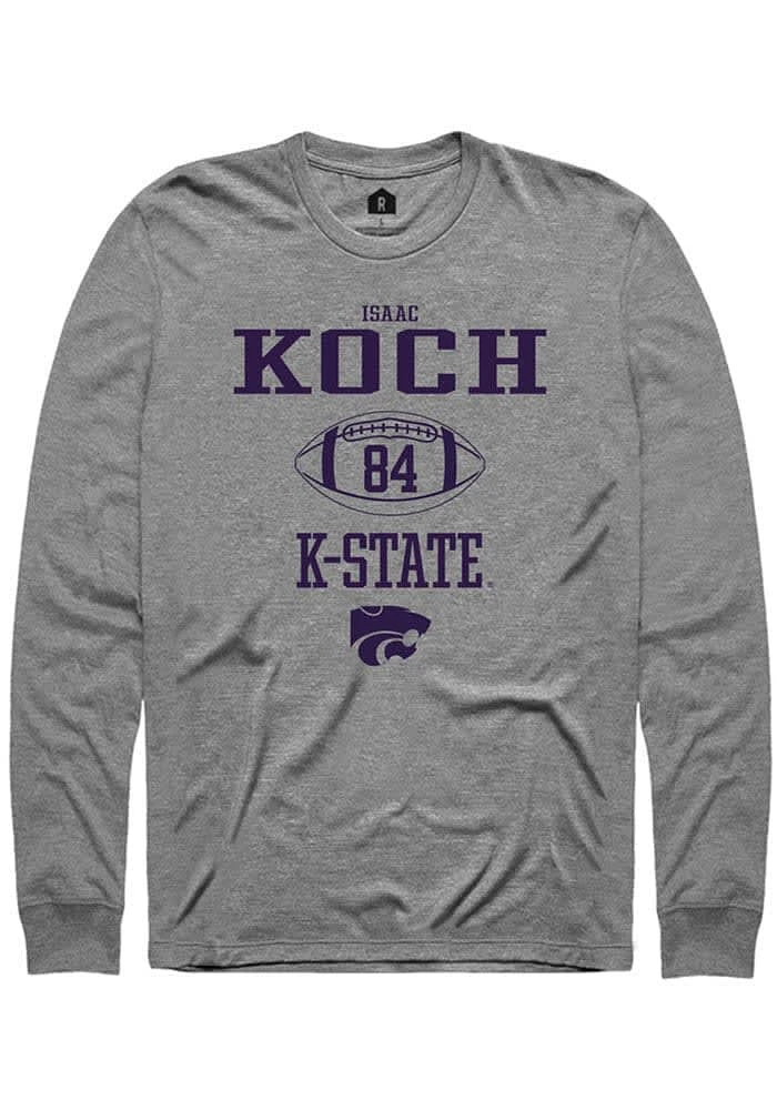 Isaac Koch K-State Wildcats Graphite Rally NIL Sport Icon Long Sleeve T Shirt