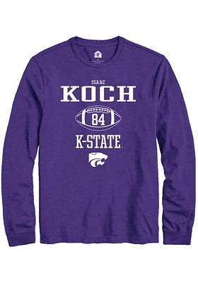 Isaac Koch  K-State Wildcats Purple Rally NIL Sport Icon Long Sleeve T Shirt