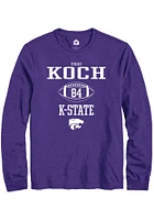 Isaac Koch  K-State Wildcats Purple Rally NIL Sport Icon Long Sleeve T Shirt