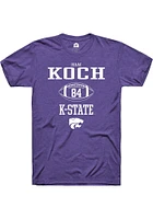 Isaac Koch  K-State Wildcats Purple Rally NIL Sport Icon Short Sleeve T Shirt