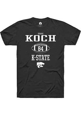 Isaac Koch  K-State Wildcats Black Rally NIL Sport Icon Short Sleeve T Shirt