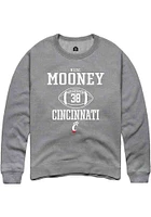 Nijal Mooney  Rally Cincinnati Bearcats Mens Graphite NIL Sport Icon Long Sleeve Crew Sweatshirt