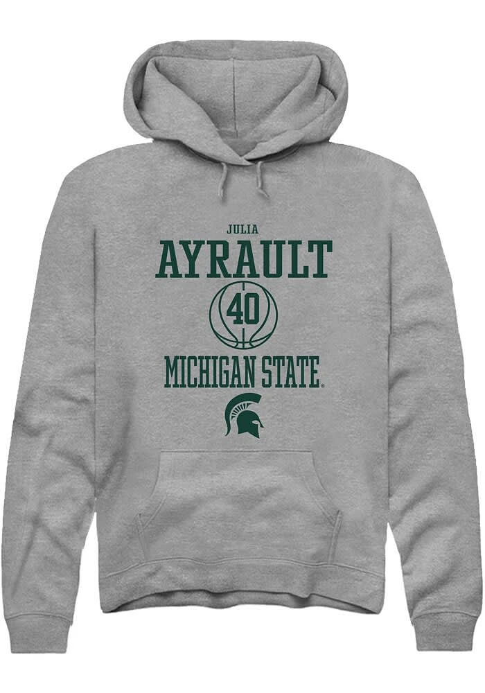 Julia Ayrault Rally Michigan State Spartans Mens Graphite NIL Sport Icon Long Sleeve Hoodie