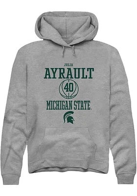 Julia Ayrault  Rally Michigan State Spartans Mens Graphite NIL Sport Icon Long Sleeve Hoodie