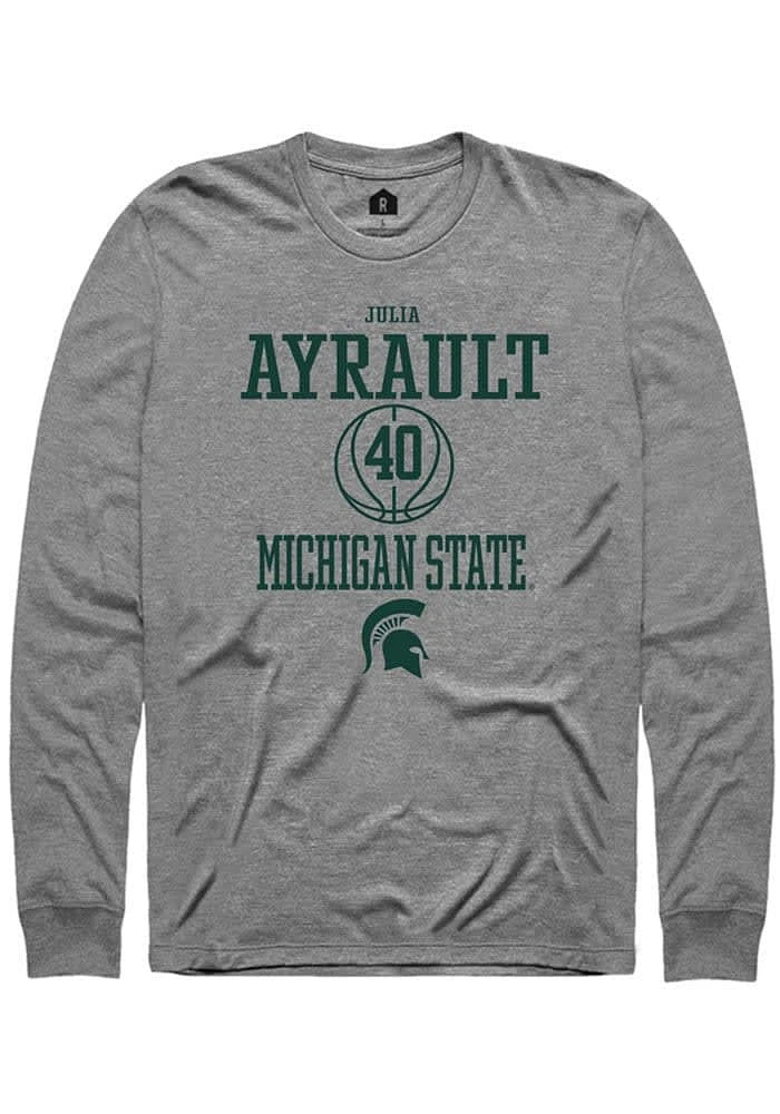 Julia Ayrault  Michigan State Spartans Graphite Rally NIL Sport Icon Long Sleeve T Shirt