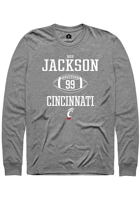 Rob Jackson  Cincinnati Bearcats Graphite Rally NIL Sport Icon Long Sleeve T Shirt