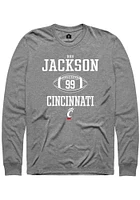 Rob Jackson  Cincinnati Bearcats Graphite Rally NIL Sport Icon Long Sleeve T Shirt