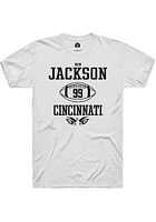 Rob Jackson  Cincinnati Bearcats White Rally NIL Sport Icon Short Sleeve T Shirt