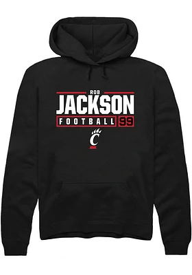 Rob Jackson Rally Cincinnati Bearcats Mens NIL Stacked Box Long Sleeve Hoodie