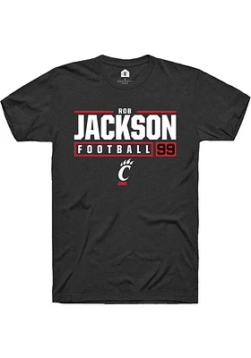 Rob Jackson Cincinnati Bearcats Rally NIL Stacked Box Short Sleeve T Shirt