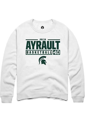 Julia Ayrault Rally Michigan State Spartans Mens NIL Stacked Box Long Sleeve Crew Sweatshir