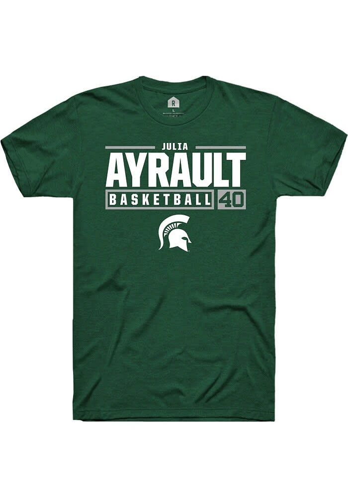Julia Ayrault Michigan State Spartans Rally NIL Stacked Box Short Sleeve T Shirt