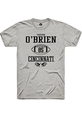 Triston O'Brien  Cincinnati Bearcats Ash Rally NIL Sport Icon Short Sleeve T Shirt