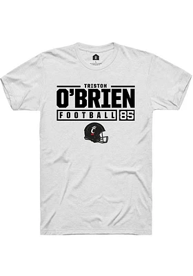 Triston O'Brien Cincinnati Bearcats Rally NIL Stacked Box Short Sleeve T Shirt