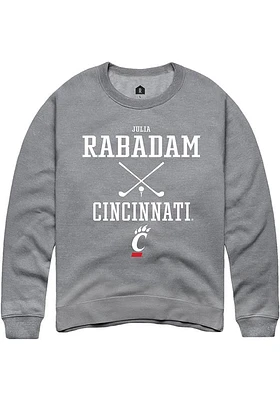 Julia Rabadam  Rally Cincinnati Bearcats Mens Graphite NIL Sport Icon Long Sleeve Crew Sweatshir..