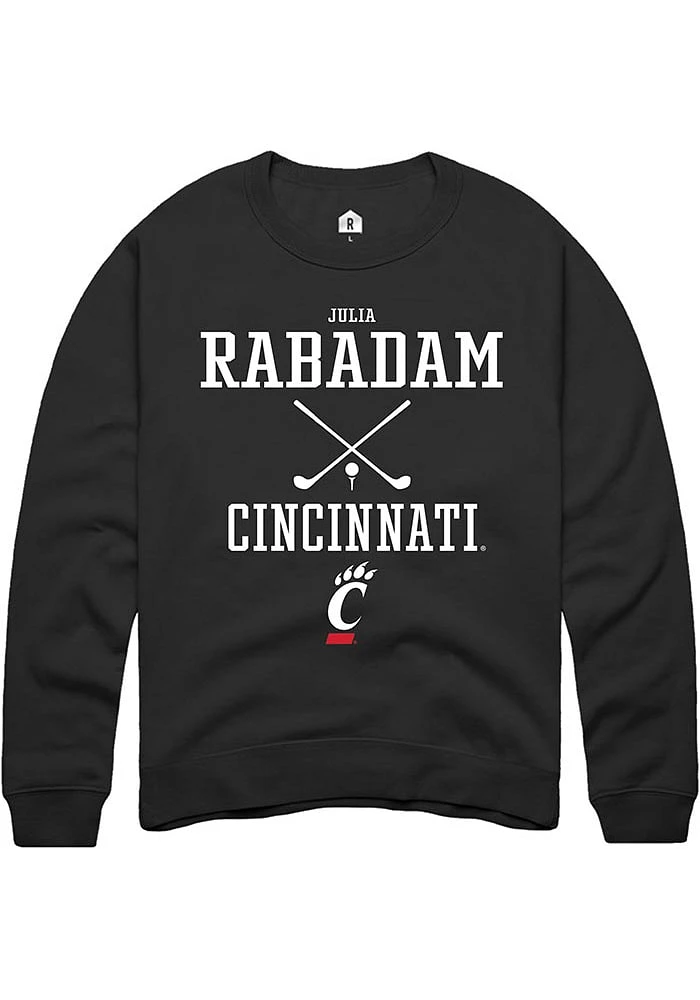 Julia Rabadam Rally Cincinnati Bearcats Mens NIL Sport Icon Long Sleeve Crew Sweatshirt