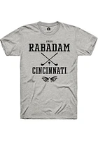 Julia Rabadam  Cincinnati Bearcats Ash Rally NIL Sport Icon Short Sleeve T Shirt