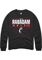 Julia Rabadam Rally Cincinnati Bearcats Mens NIL Stacked Box Long Sleeve Crew Sweatshirt