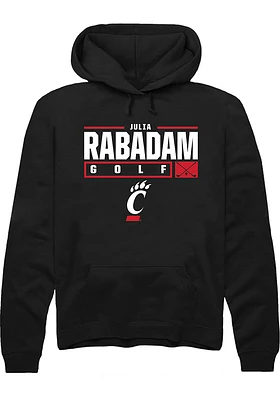 Julia Rabadam Rally Cincinnati Bearcats Mens NIL Stacked Box Long Sleeve Hoodie