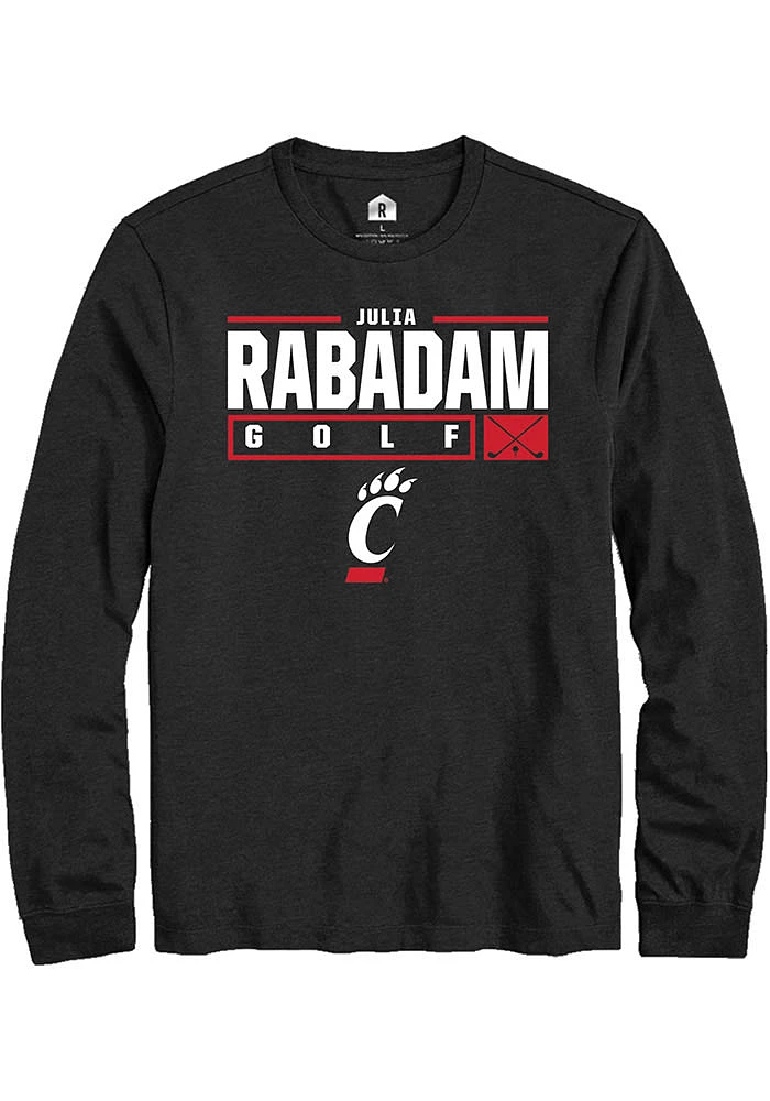 Julia Rabadam Cincinnati Bearcats Rally NIL Stacked Box Long Sleeve T Shirt