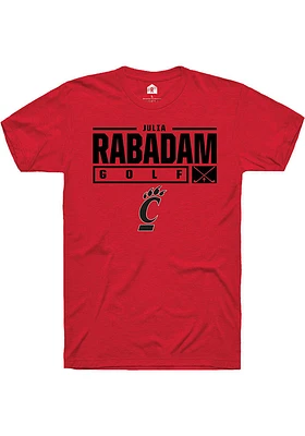 Julia Rabadam Cincinnati Bearcats Rally NIL Stacked Box Short Sleeve T Shirt