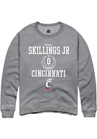 Daniel Skillings Jr.  Rally Cincinnati Bearcats Mens Graphite NIL Sport Icon Long Sleeve Crew Swea..