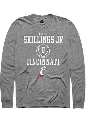 Daniel Skillings Jr.  Cincinnati Bearcats Graphite Rally NIL Sport Icon Long Sleeve T Shirt