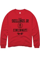 Daniel Skillings Jr.  Rally Cincinnati Bearcats Mens Red NIL Sport Icon Long Sleeve Crew Sweatshir..