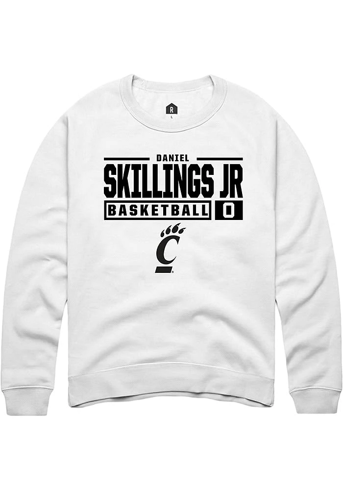 Daniel Skillings Jr. Rally Cincinnati Bearcats Mens NIL Stacked Box Long Sleeve Crew Sweats