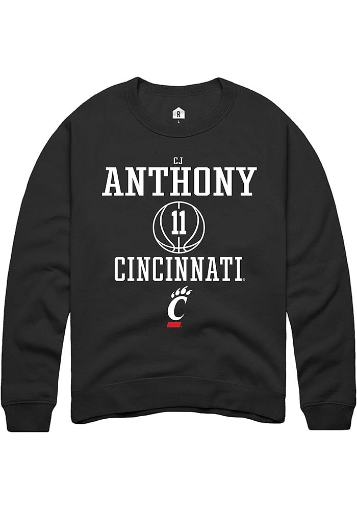 CJ Anthony Rally Cincinnati Bearcats Mens NIL Sport Icon Long Sleeve Crew Sweatshirt