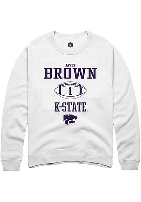 Jayce Brown Rally K-State Wildcats Mens NIL Sport Icon Long Sleeve Crew Sweatshirt