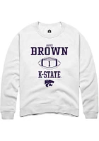 Jayce Brown Rally K-State Wildcats Mens NIL Sport Icon Long Sleeve Crew Sweatshirt