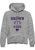 Jayce Brown  Rally K-State Wildcats Mens Graphite NIL Sport Icon Long Sleeve Hoodie