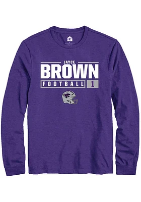 Jayce Brown K-State Wildcats Rally NIL Stacked Box Long Sleeve T Shirt