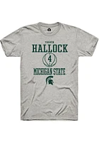 Theryn Hallock  Michigan State Spartans Ash Rally NIL Sport Icon Short Sleeve T Shirt