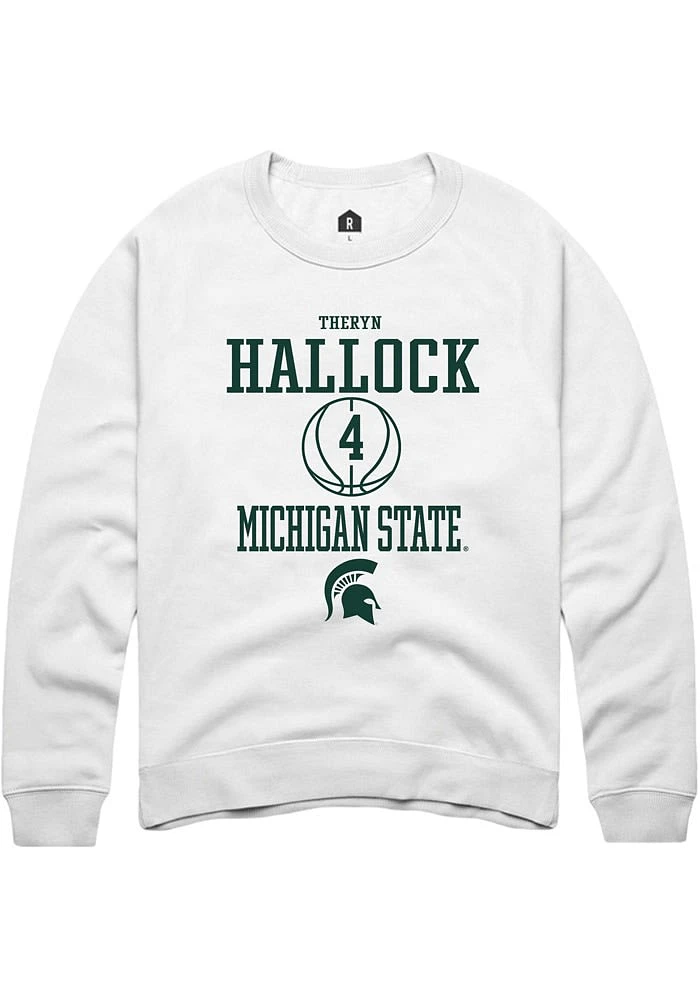 Theryn Hallock Rally Michigan State Spartans Mens NIL Sport Icon Long Sleeve Crew Sweatshir