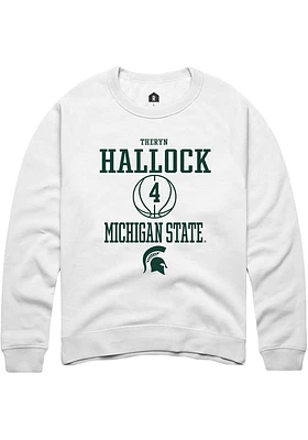 Theryn Hallock Rally Michigan State Spartans Mens NIL Sport Icon Long Sleeve Crew Sweatshir