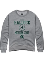 Theryn Hallock  Rally Michigan State Spartans Mens Graphite NIL Sport Icon Long Sleeve Crew Sweats..