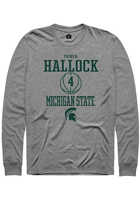 Theryn Hallock  Michigan State Spartans Graphite Rally NIL Sport Icon Long Sleeve T Shirt