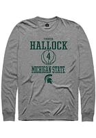 Theryn Hallock  Michigan State Spartans Graphite Rally NIL Sport Icon Long Sleeve T Shirt