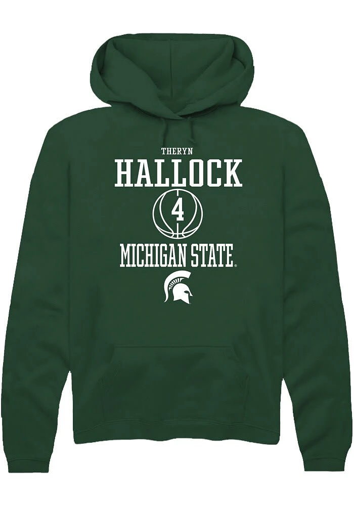 Theryn Hallock Rally Michigan State Spartans Mens NIL Sport Icon Long Sleeve Hoodie