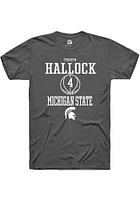 Theryn Hallock  Michigan State Spartans Dark Grey Rally NIL Sport Icon Short Sleeve T Shirt