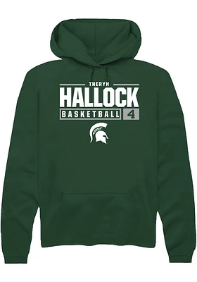 Theryn Hallock Rally Michigan State Spartans Mens NIL Stacked Box Long Sleeve Hoodie