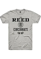 Josh Reed  Cincinnati Bearcats Ash Rally NIL Sport Icon Short Sleeve T Shirt